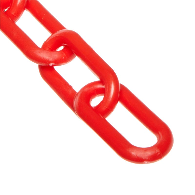 Mr. Chain Plastic Barrier Chain, Red, 2-Inch Link Diameter, 10-Foot Length (50005-10)